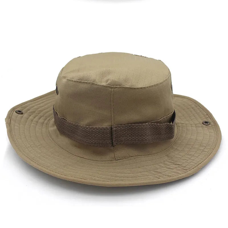 Men & Women Sun Hat Camouflage Tactical Cap  Outdoor Sports Sun Bucket Cap Fishing Hiking Hunting Hats 60CM