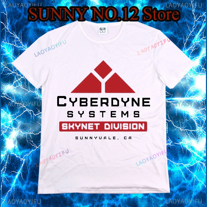 Man T Shirt Terminator Shirt Cyberdyne Systems Skynet Control System Front Double Side Graphic Tshirts Fashion Male Tee Clothing