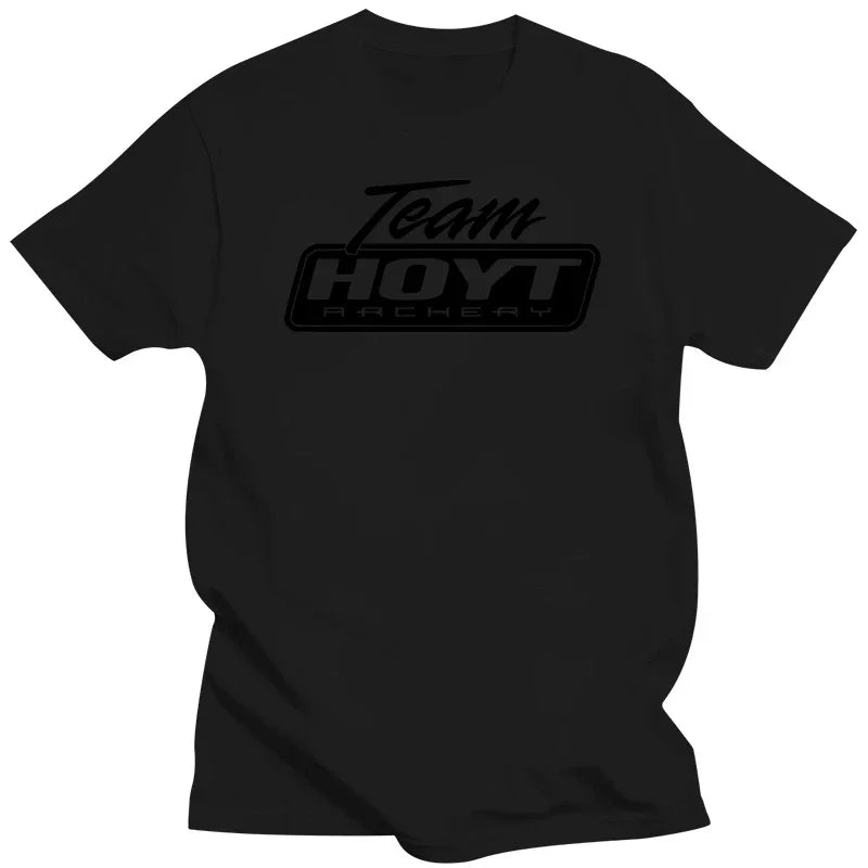 Team Hoyt Archery Black Logo T Shirt Pro Deer Hunter Bow Compound Crossbow Tee heavyweight fashion Round Neck manga vintage 2024