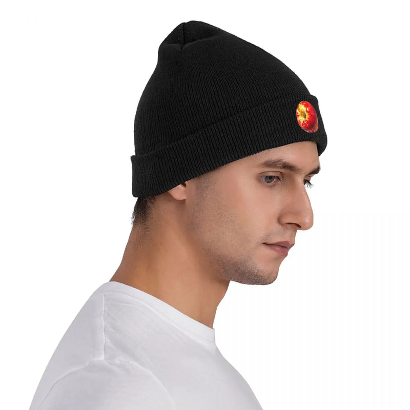 Warm Knitted Yarn Hat Apple Lightweight and Stylish Beanie for Outdoor Activities and Everyday Wear