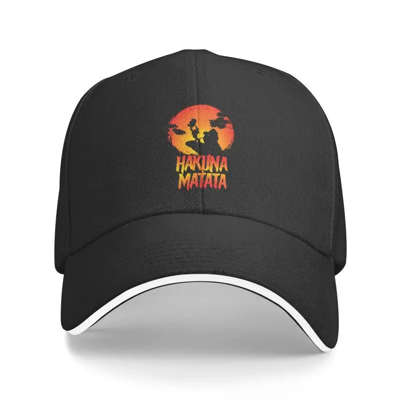 Custom Hakuna Matata Film Movie Lover Baseball Cap Women Men Adjustable The Lion King Sunsets Cartoon Dad Hat Outdoor