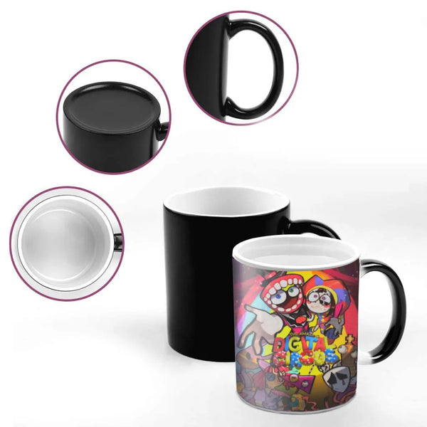 Cartoon The Amazing Digital C-Circus Vintage Coffee Mugs And Mug Creative Color Change Tea Cup Ceramic Milk Cups Novelty Gifts