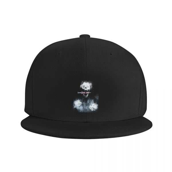 Punk White Skull Smoke Red Needle Tube Hip Hop Baseball Cap Spring terror Flat Skateboard Snapback Dad Hat