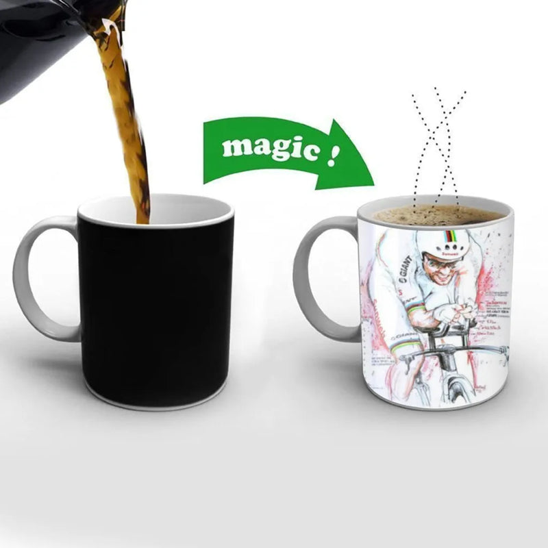 Tour of F-France Anime Creativity Change Color Chang mug Ceramic mug Hot Coffee Cup Breakfast Cup mug Friend Gift