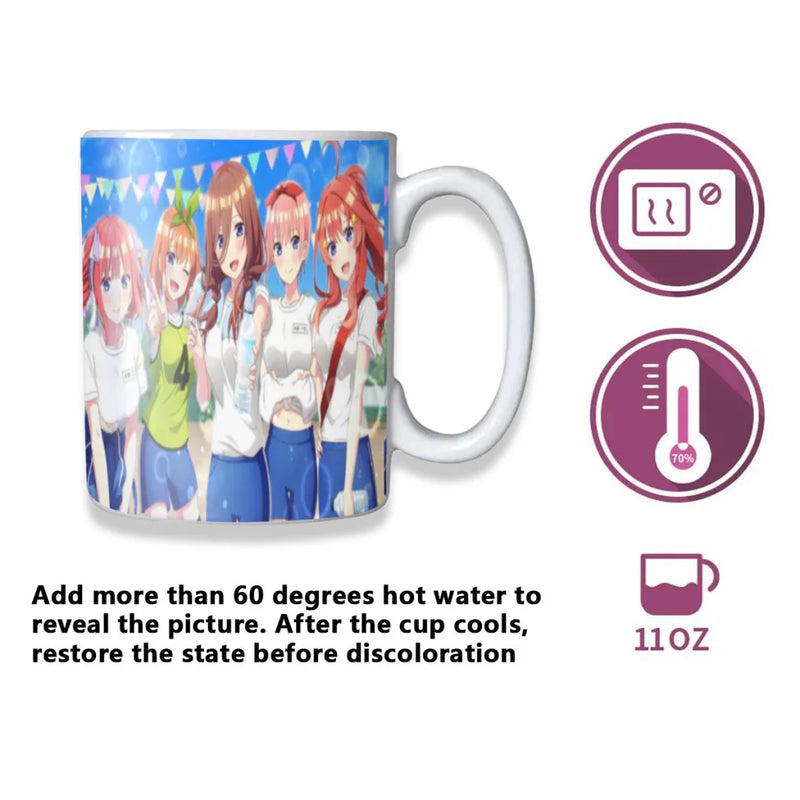 The Quintessential Quintuplets Anime Changing Color Mug Friends Birthday Gift