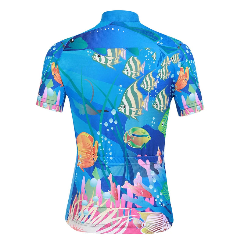 Cartoon Printed Short Sleeve Children's Cycling Jersey Quick-dry Mesh Cloth MTB Bike Riding Wear Boys Girls Bicycle Clothing