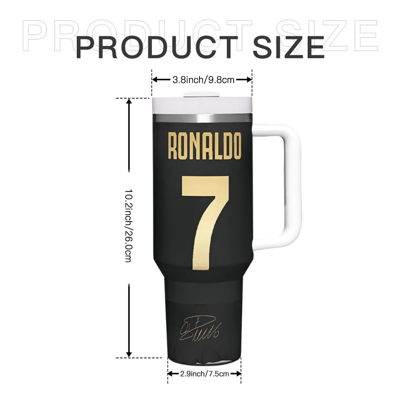 Car Travel Mugs CR7-Cristiano Stainless Steel 304 Tumbler Water Bottle 40oz/1200ml