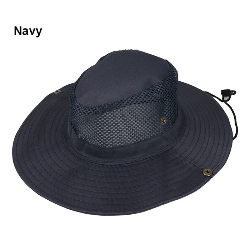 1PC Men's Hat Camping Hiking Hunting Sun Hat Bucket Flap Cap Breathable Nepalese Outdoor Fishing Cycling Wide Brim Hat