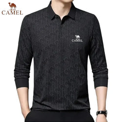 Spring and Autumn Men's Embroidered High Quality Long Sleeve Polo Shirt New Luxury Fashion Business Leisure Multi Functional Top