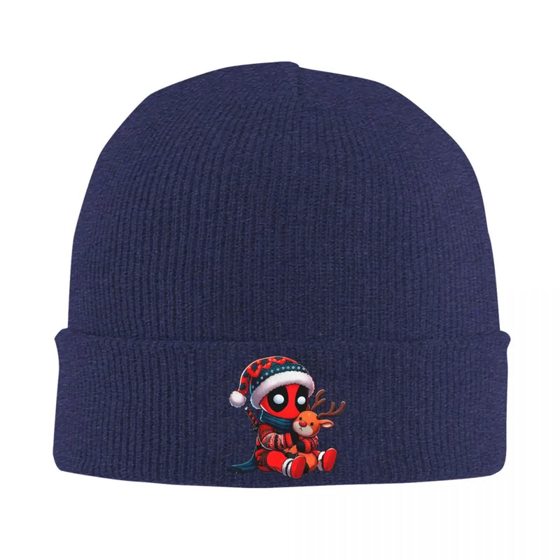 Marvel Deadpool Merry Christmas Beanie Hats Skullies Beanies Kpop Warm Men Women Unisex Caps Autumn Retro Bonnet Hats Gift Idea