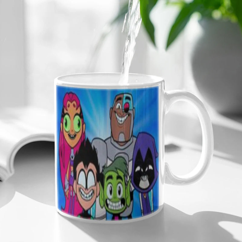 Cartoon T-TEEN-TITAN G-GO Ceramic Cup Coffee Oatmeal Breakfast Cup Creative Personality Mug