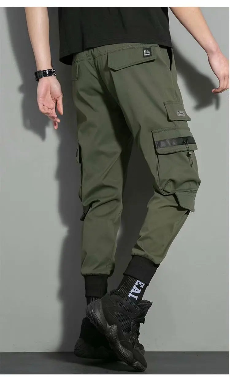 Autumn New Joggers Men Cargo Pants Korean Outdoor Pocket Sweatpants Daily Hip-hop Trousers Fashionable Men's Clothing New