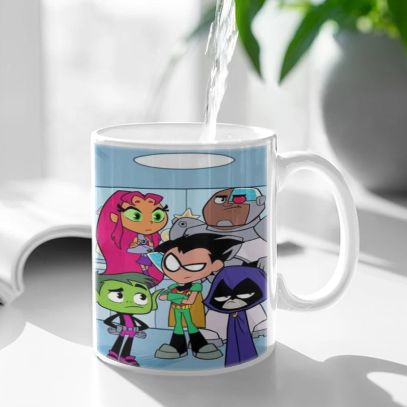 Cartoon T-TEEN-TITAN G-GO Ceramic Cup Coffee Oatmeal Breakfast Cup Creative Personality Mug