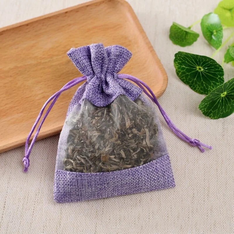 100/50pcs Drawstring Organza Bags Natural Burlap Gift Bags Multi Size Jewelry Packaging Wedding Bags Birthday Party Supplies Bag