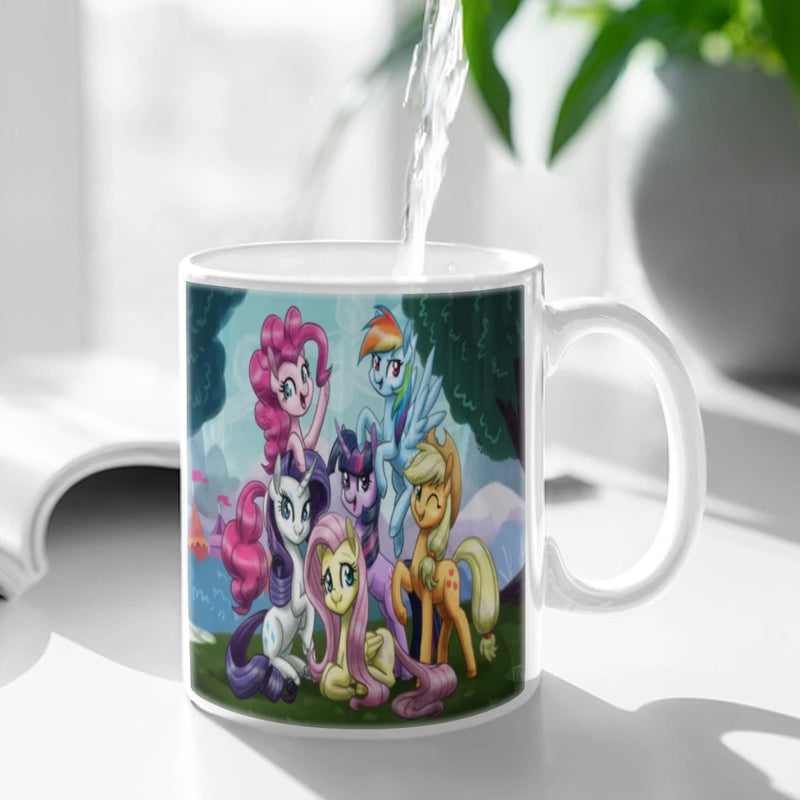 My L-Little P-Pony Ceramic Mug Cute Coffee Tea Milk Stave Mugs And Cups with Handle Novelty Gifts