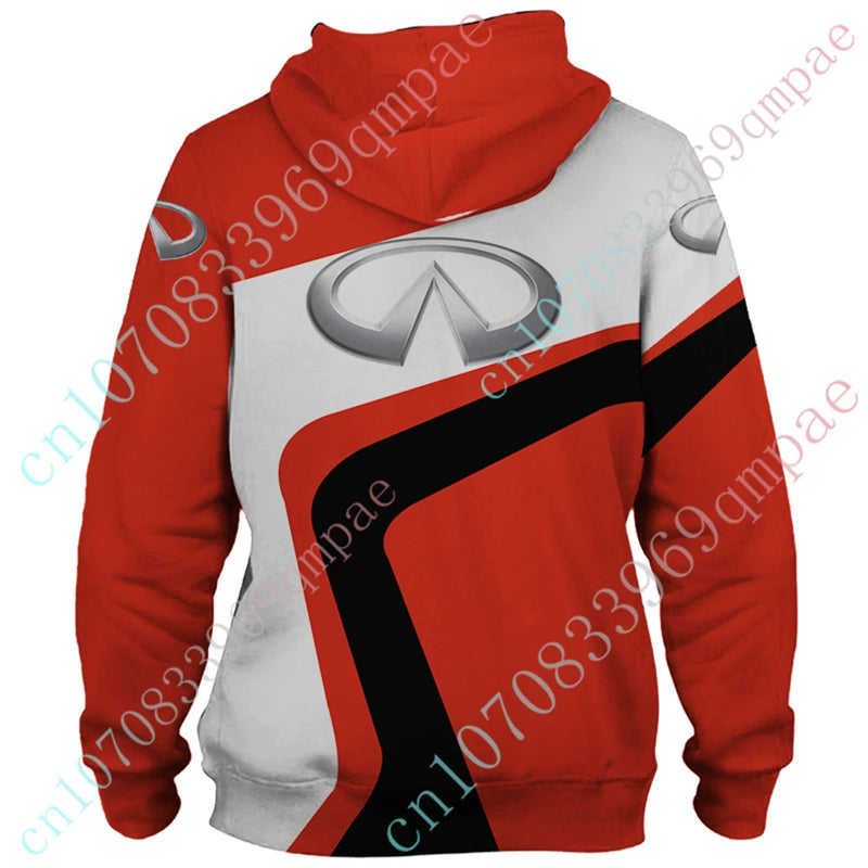 Infiniti Sweatshirt Harajuku Pullover Top Unisex Clothing Casual Oversize Zip Hoodies Anime Hoodies For Men Women Custom Logo