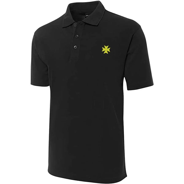 Malta Cross Embroidered Short Sleeve Polo Shirts Classic Embroidery Men's Polo Shirt