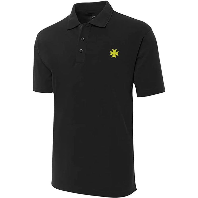 Malta Cross Embroidered Short Sleeve Polo Shirts Classic Embroidery Men's Polo Shirt