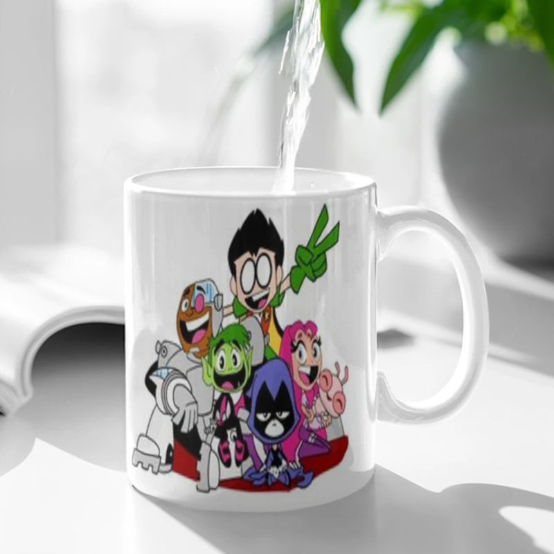 Cartoon T-TEEN-TITAN G-GO Ceramic Cup Coffee Oatmeal Breakfast Cup Creative Personality Mug