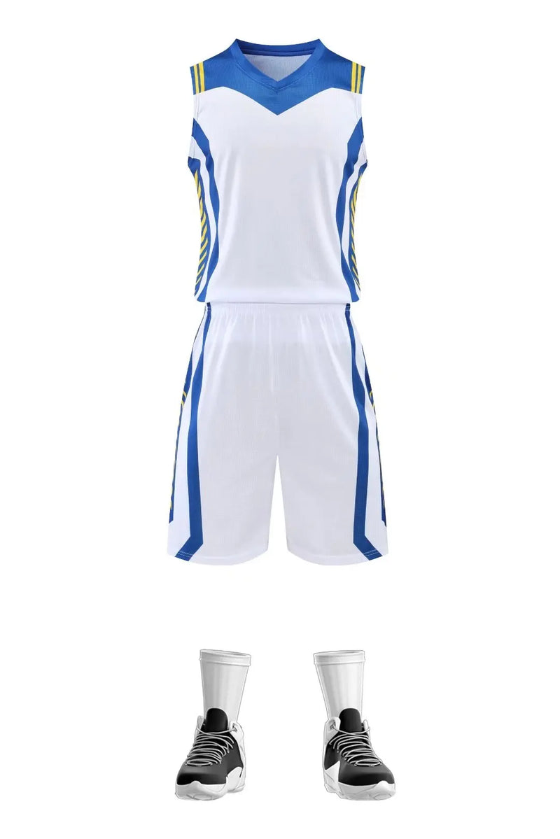 Hot sale Sublimation Men's Basketball Kits Jersey Set Team Club Basketball Wear Print Number Basketball Uniforms