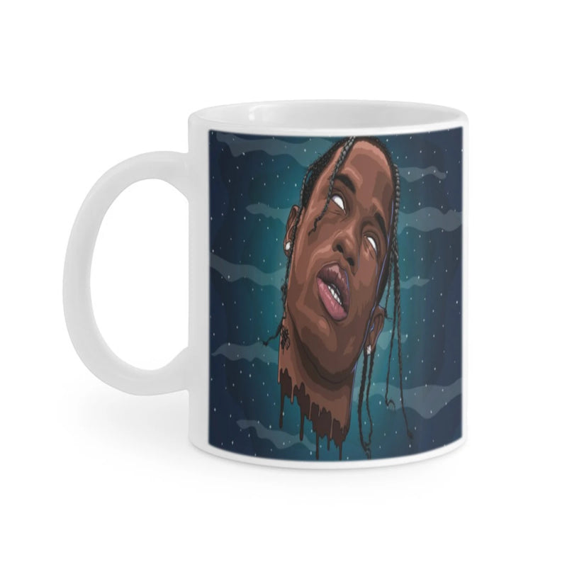 Jackboys Travis Scott Coffee Mug 11oz Fun Ceramic Coffee Tea Cocoa Cup Handle Tea Drink Cup