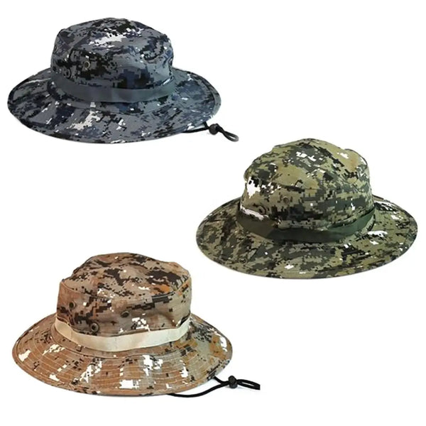 Cotton Hunting Hat Hat Men Cap Women Sports Boonie Washed Twill Chin Cord Camouflage Travel Sun Bucket Style Fisherman