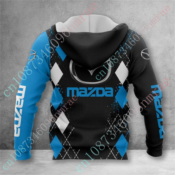 Mazda Zip Hoodies Casual 3D Printing Sweatshirt Harajuku Pullover Top Anime Hoodies For Men Women Unisex Clothing Custom Logo