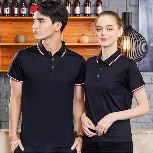 Summer Men's And Women's Lapel Polo Custom Embroidered Logo Casual Short Sleeve Top Personality Design Print Brand Shirt 9 Color