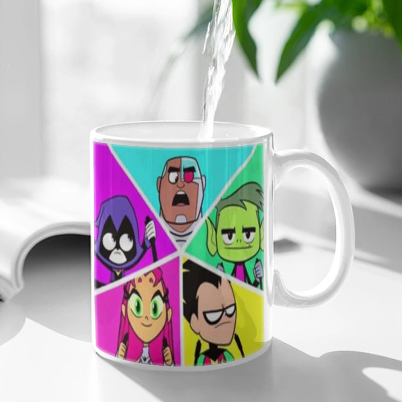 Cartoon T-TEEN-TITAN G-GO Ceramic Cup Coffee Oatmeal Breakfast Cup Creative Personality Mug