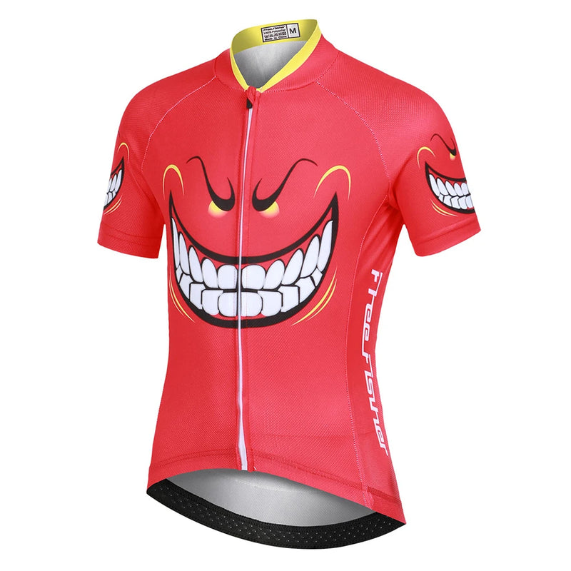 Cartoon Printed Short Sleeve Children's Cycling Jersey Quick-dry Mesh Cloth MTB Bike Riding Wear Boys Girls Bicycle Clothing