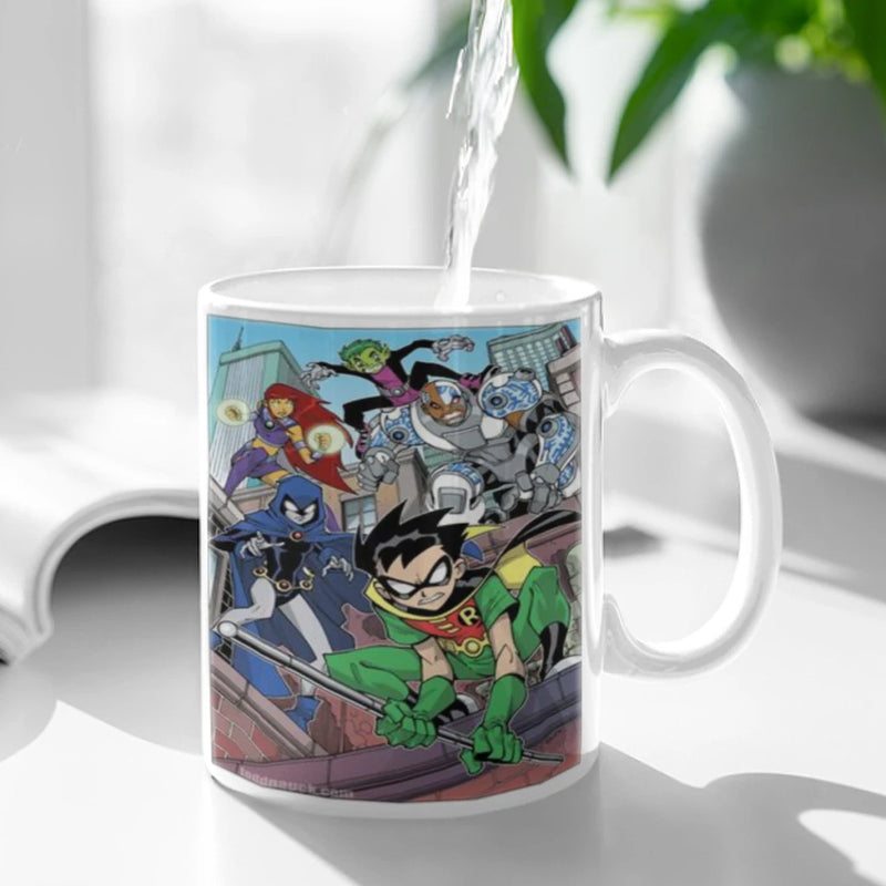 Cartoon T-TEEN-TITAN G-GO Ceramic Cup Coffee Oatmeal Breakfast Cup Creative Personality Mug