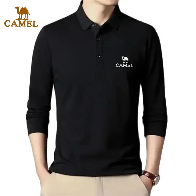 Spring and Autumn Men's High Quality Embroidered Long Sleeve Polo Shirt New Luxury Fashion Business Leisure Multi Functional Top