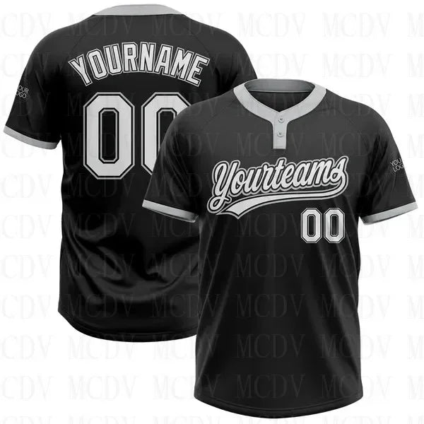 Custom Brown Orange-White Two-Button Unisex Softball Jersey 3D Printed Team Name Number Jerseys Sports Wear Adult Youth