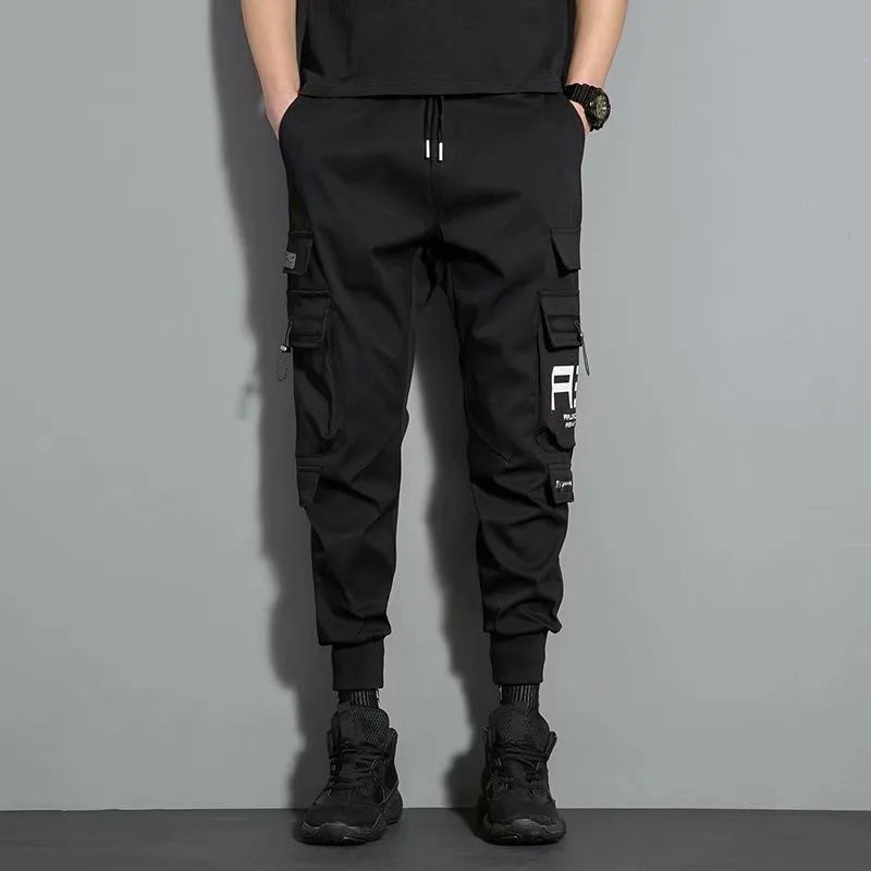 Autumn New Joggers Men Cargo Pants Korean Outdoor Pocket Sweatpants Daily Hip-hop Trousers Fashionable Men's Clothing New