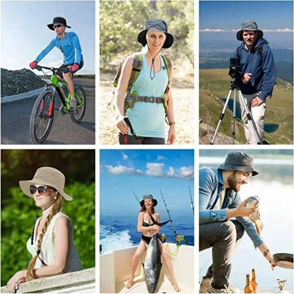 Spring Summer Bucket Hats Outdoors Climb Travel Sunshade Cap Waterproof Foldable Fishing Hat Portable Casual Caps for Men Women