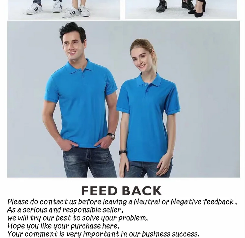 Solid color Short-sleeved Lapel POLO Shirt Versatile Business Casual Tops Summer Custom Logo Embroidery Printed T-shirt