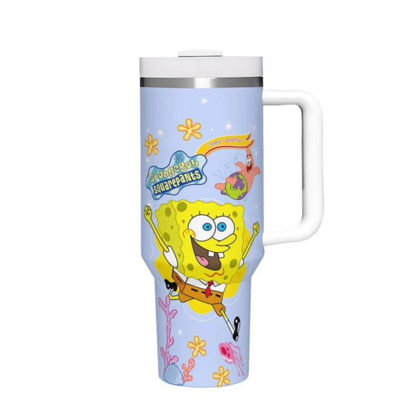 Car Travel Mugs SpongeBob SpongeBob Stainless Steel 304 Tumbler Water Bottle 40oz/1200ml