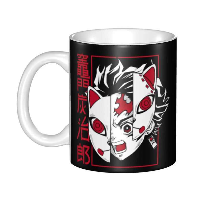 Personalized Anime Demon Slayer Coffee Mugs DIY Muichiro Tokito Kimetsu No Yaiba Ceramic Tea Milk Cup