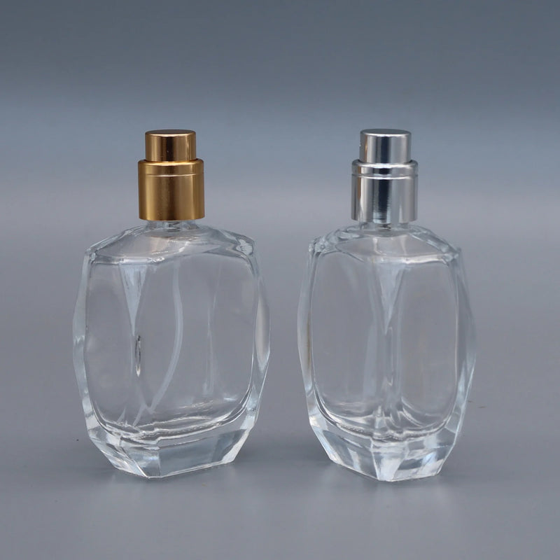 30ml High Quality Perfume Spray Bottle Empty Glass Perfume Atomizer Travel Cosmetic Bottle Irregular Polyhedron Split Bottles