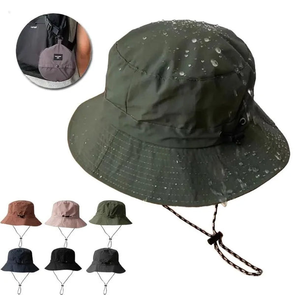 Spring Summer Bucket Hats Outdoors Climb Travel Sunshade Cap Waterproof Foldable Fishing Hat Portable Casual Caps for Men Women