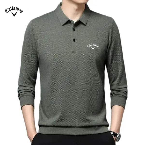 Spring and Autumn Men's High Quality Embroidered Long Sleeve Polo Shirt New Luxury Fashion Business Leisure Multi Functional Top