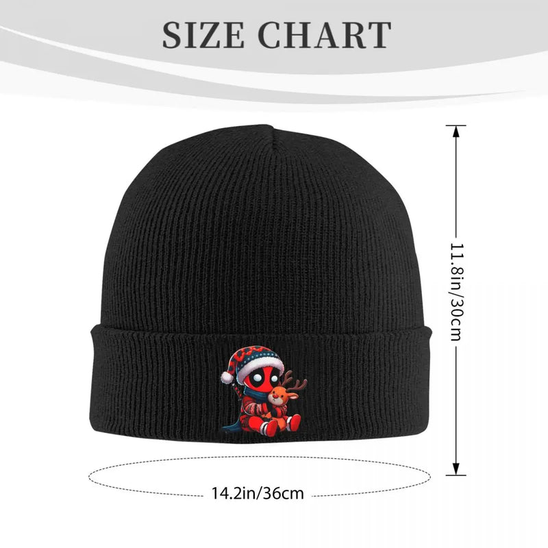 Marvel Deadpool Merry Christmas Beanie Hats Skullies Beanies Kpop Warm Men Women Unisex Caps Autumn Retro Bonnet Hats Gift Idea