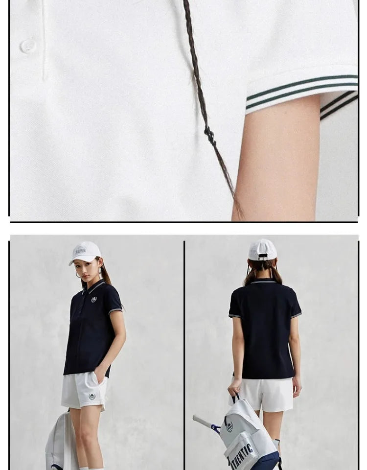 Kappa 2024 New Summer Sports Leisure Korean T-shirt Women's Simple Breathable Short-sleeved POLO Shirts Luxury Brand T-shirts