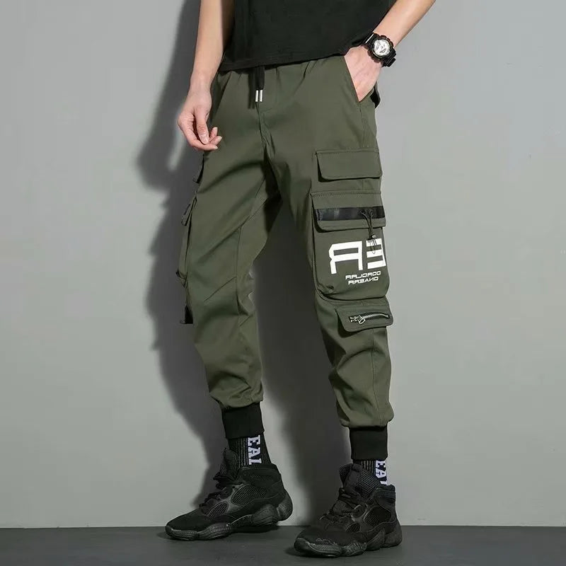 Autumn New Joggers Men Cargo Pants Korean Outdoor Pocket Sweatpants Daily Hip-hop Trousers Fashionable Men's Clothing New