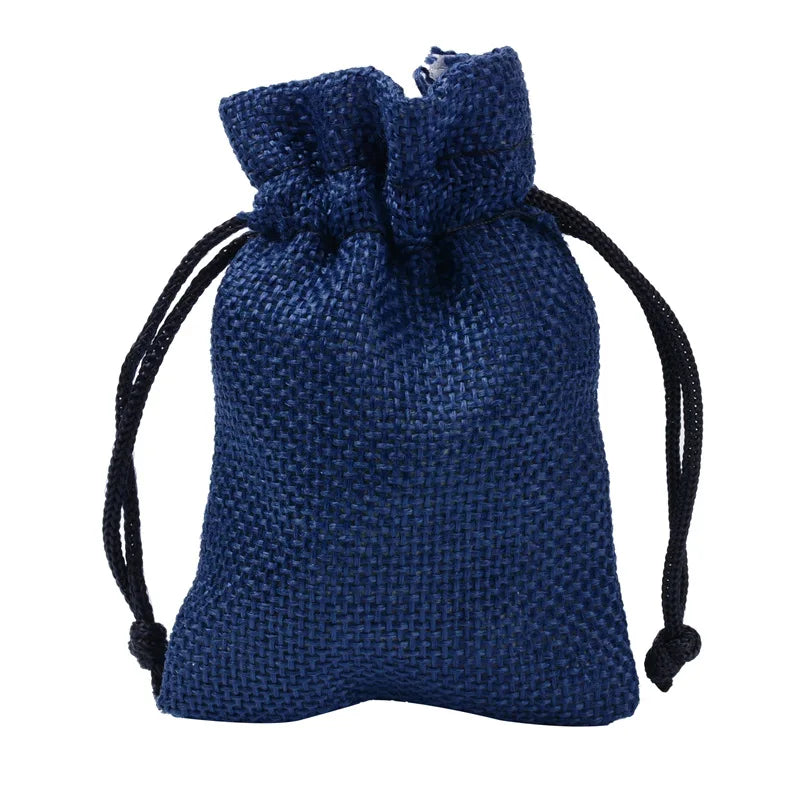 Hot Selling 10Pcs/Lot Multi-Color Jewelry Gift Drawstring Bags Jute Ring Necklace Burlap Storage Pouches Can Be Customized