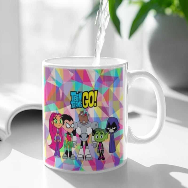 Cartoon T-TEEN-TITAN G-GO Ceramic Cup Coffee Oatmeal Breakfast Cup Creative Personality Mug