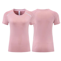 Women Yoga Shirts Solid Sport Crop Top Fashion T Shirt Gym Workout T-shirts Running  Short Sleeve Fitness Fast Dry Sportswear