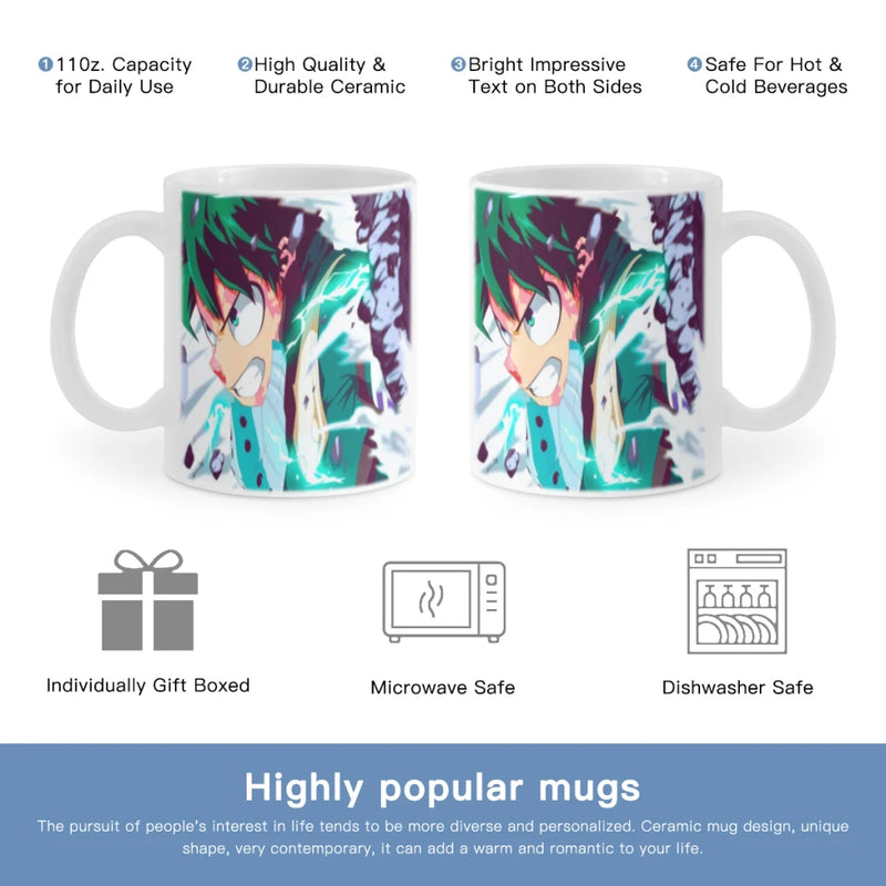 My Hero Academia Ceramic Mug Cute Coffee Tea Milk Stave Mugs And Cups with Handle Novelty Gifts