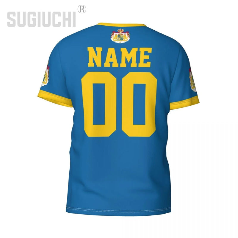 Custom Name Number Sweden Flag Emblem 3D T-shirts For Men Women Tees jersey team Clothes Soccer Football Fans Gift T shirt