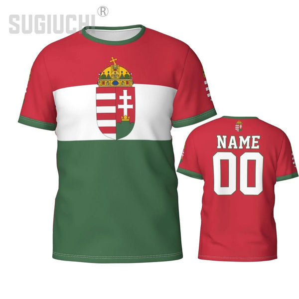 Custom Name Number Hungary Flag Emblem 3D T-shirts For Men Women Tees jersey team Clothes Soccer Football Fans Gift T shirt